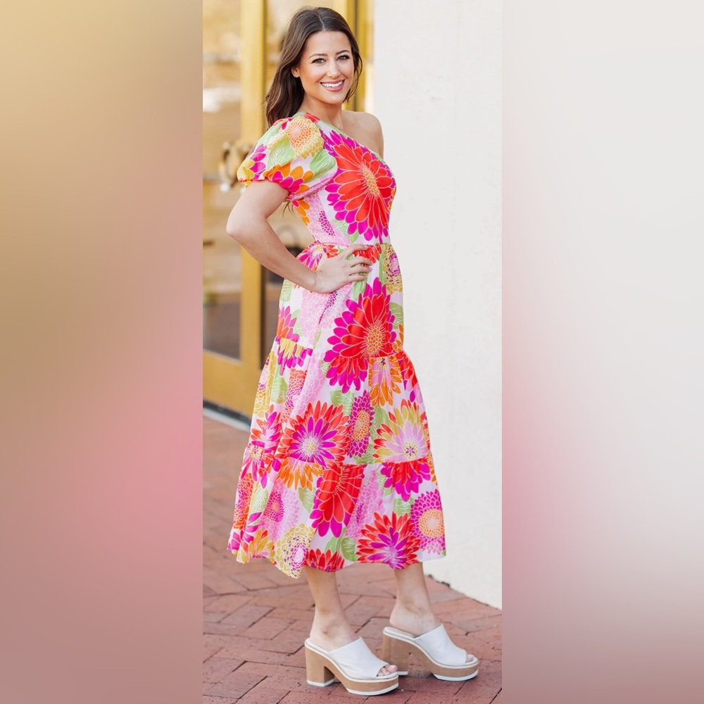 J. Marie One Shoulder Dress